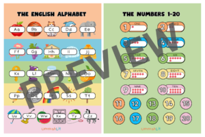 Alphanumeric Posters (Set of 2)